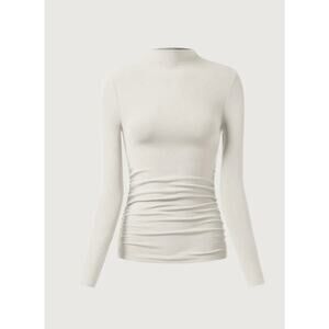 OGL Thermal Ruched Sides Tuckable Mockneck Top SIZE XS NWT